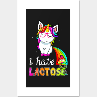 Lactose Intolerance Unicorn Posters and Art